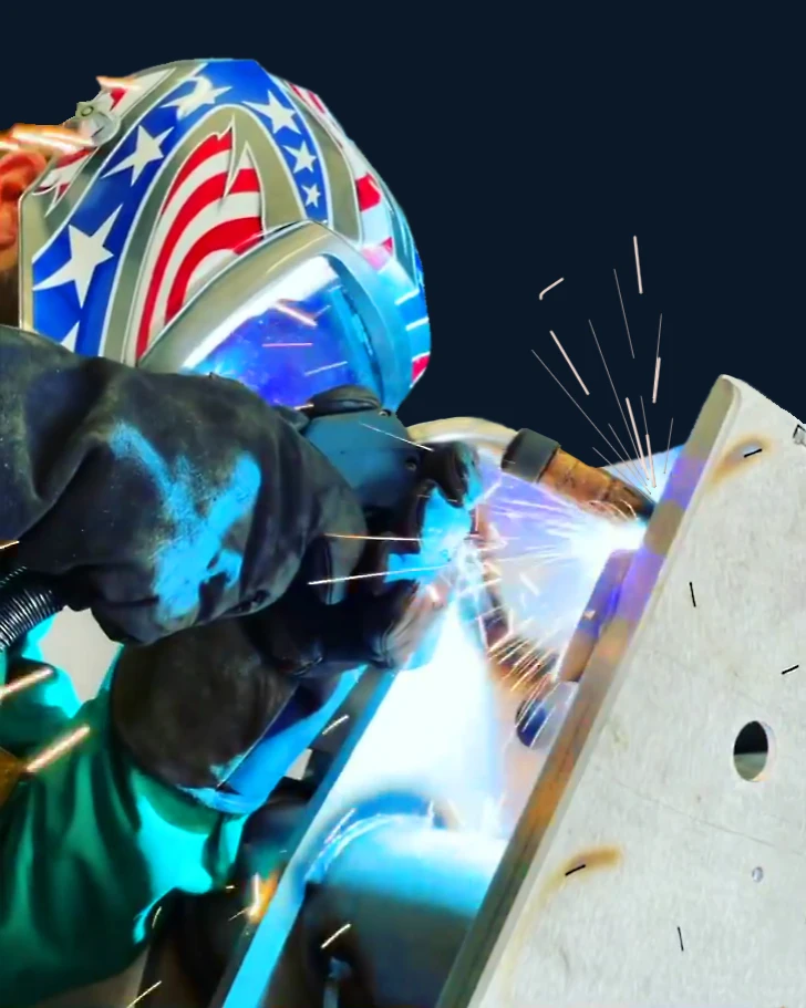 Sunshine Welding fabricator at work
